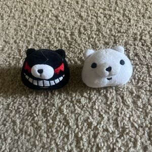 Black and White Bear Plush Set